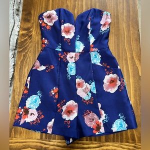 Strapless Romper with Corset Top
